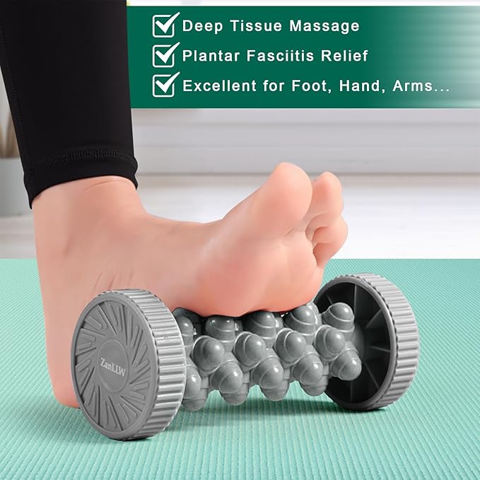 Foot Roller Massager for Plantar Fasciitis Relief, Manual Deep Tissue Foot Massager for Circulation, Pain Relief, Reflexology Trigger Point Therapy Feet Massage Roller for Arch, Heel Recovery