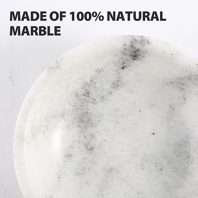 Koville Luxury Natural White Marble Incense Holder, Upgraded 6" Incense Holders for Sticks, Sturdy Incense Burner Ash Catcher, Ideal for Meditation, Relaxing, Easy to Clean