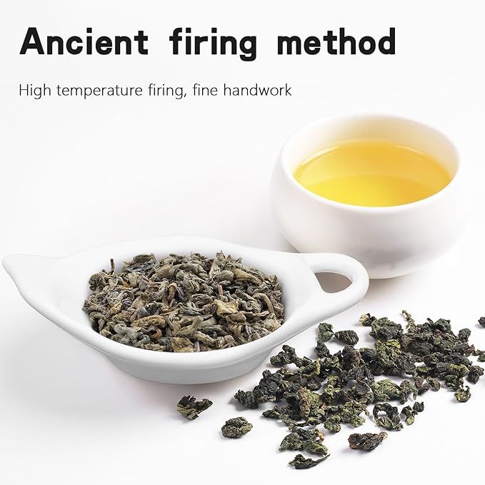 2 Pack Porcelain Tea Bag Coasters,Tea Bag Holder for Used,Classic Teaspoon Rest Pad Heat-Resistant Coasters Cute Dish Saucer Teabag Caddy Holder Set for Organizing Tea Time (2)