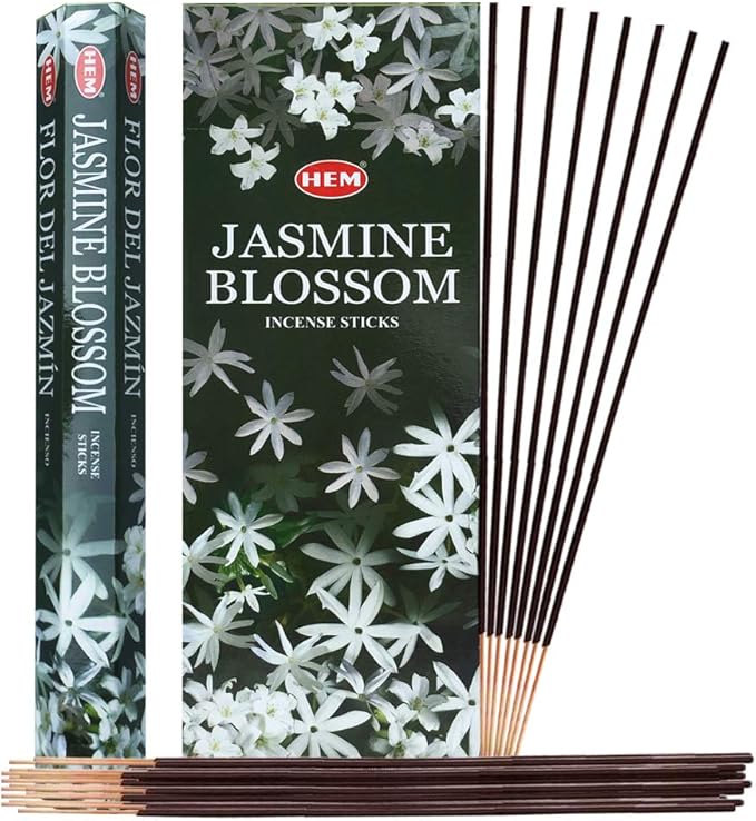 Jasmine Blossom Incense Sticks and Incense Stick Holder Bundle Insence Insense Hem Incense Sticks
