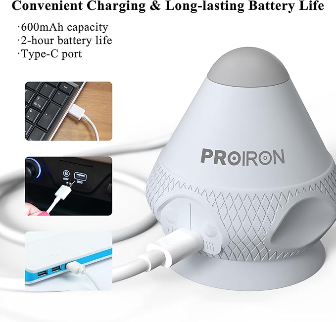 PROIRON Mountable Massage Ball with Suction Cup Pinpoint Deep Tissue Muscle Knot & Sore Relief, Vibration & Heating Trigger Point Massage Tool for Back Neck, Self-Massage Tool