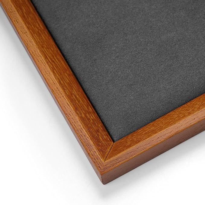 Oirlv Solid Wood Small Jewelry Tray Trade Showcase Countertop Jewelry Display Trays Rectangle Vanity Tray(Grey, Small)