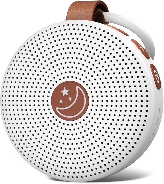 Mini Shushing Sound Machine Portable Baby White Noise Machine Brown Noise Machine 30 Soothing Sounds for Kids Adults Auto-Off Timer 32 Volume Levels Battery Sleep Machine for Home Office Privacy