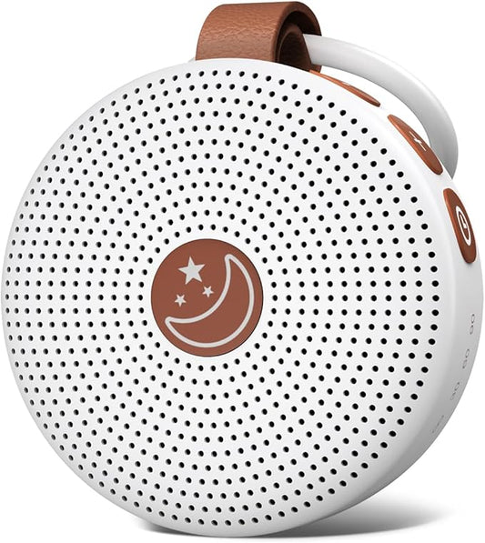 Mini Shushing Sound Machine Portable Baby White Noise Machine Brown Noise Machine 30 Soothing Sounds for Kids Adults Auto-Off Timer 32 Volume Levels Battery Sleep Machine for Home Office Privacy