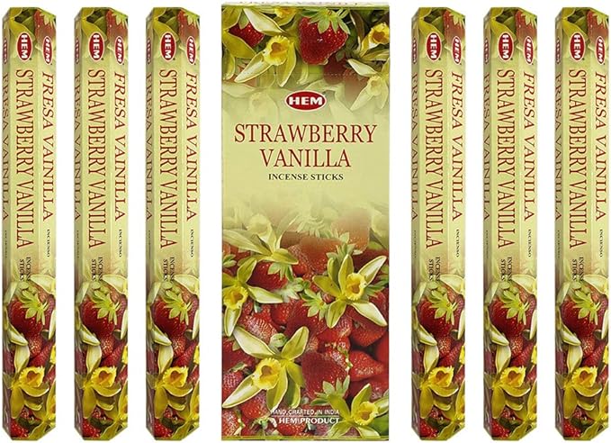 Strawberry Vanilla Incense Sticks and Incense Stick Holder Bundle Insence Insense Hem Incense Sticks
