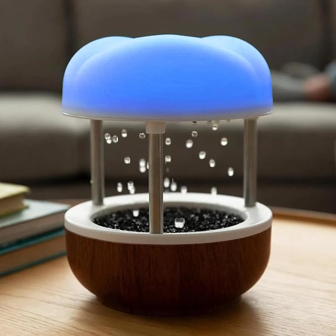 Mindsight ‘Calming Cloud’ Tabletop Water Fountain | Quiet Pump | Splash Resistant | Zen & Nature Décor | Promotes Focus, Stress Relief, Productivity, Sleep | Reminder to Pause & Reset | Desk Accessory