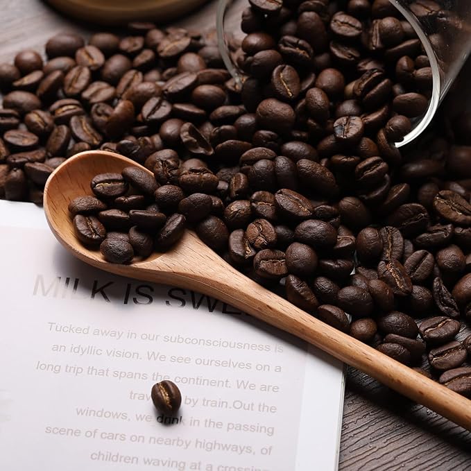 4 PCS 6 Inch Honey Dipper Sticks and 4 PCS 7.87 Inch Coffee Stirring Spoons, Beech Wooden Honey Spoon Stirrer for Honey Jar Dispense Drizzle Honey and Wedding Party Gift