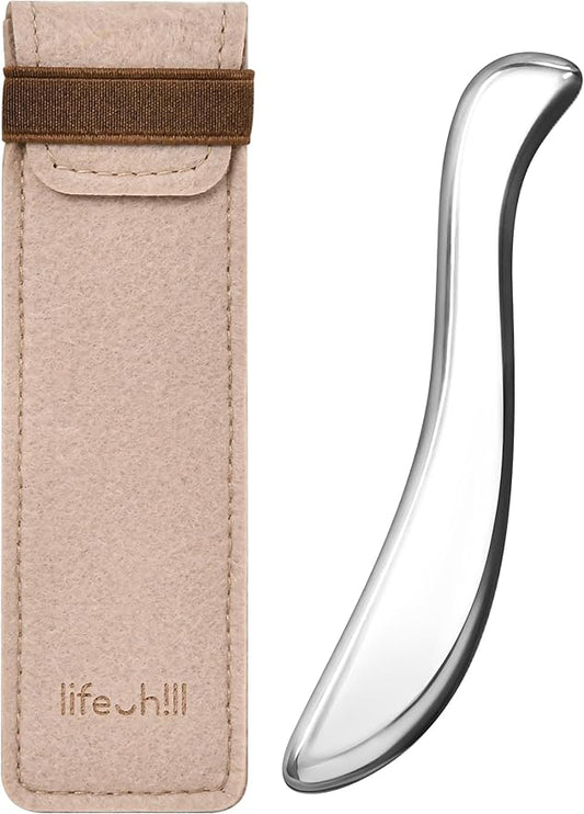 lifechill Stainless Steel Gua Sha Body Tool, Metal Muscle Scraper Tool for Physical Therapy, Fascia Massage Tools for Pain Relief Deep Tissue, IASTM for Self Care Routine