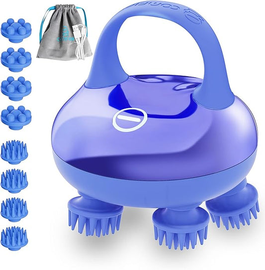 COMFIER Cordless Scalp Massager with 3 kneading Modes,8 Claws, Christmas Gift for Women,Waterproof Head Massage for Deep Cleansing,Head Scratcher,Body Massager,Cat Massage