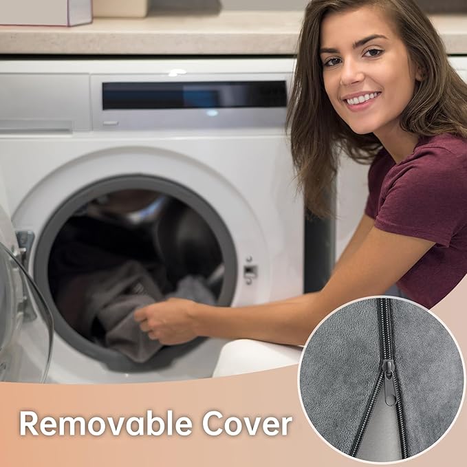 ENITYA Reading Pillow for Sitting in Bed Adult, 19" Back Support Pillow for Bed Sitting up, Backrest Cushion for Reclining,Gaming,Resting,Watching TV in Couch or Floor, Wedge with Arms, Medium(Grey)