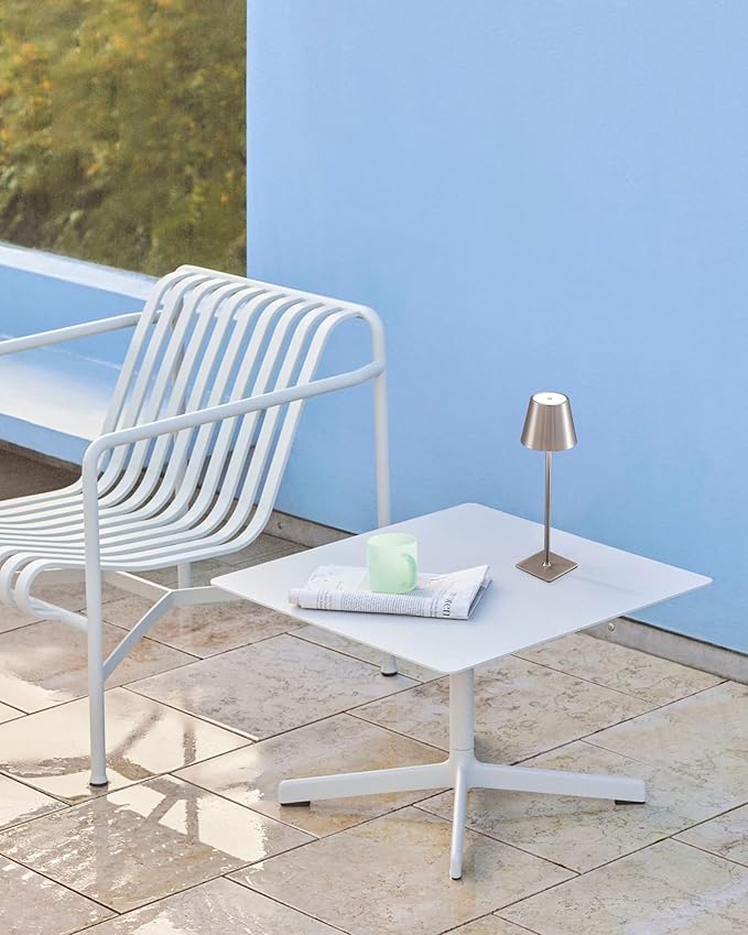 KDG 2 Pack Cordless Table Lamp,Portable LED Desk Lamp, 4000mAh Battery Operated, 3 Color Stepless Dimming Up, for Restaurant/Bedroom/Bars/Outdoor Party/Camping/Coffee Shop Night Light(Brushed Nickel)