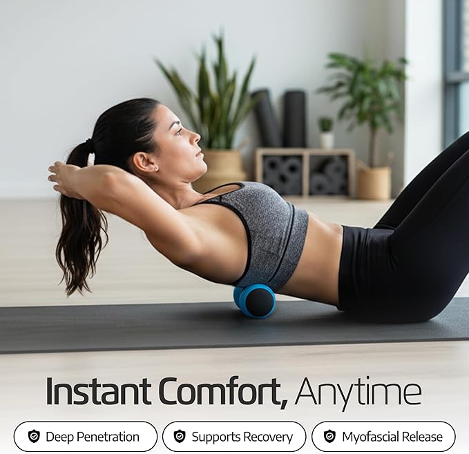 Logest Foot Massage Rollers and Balls for Trigger Point Therapy, Injury Rehabilitation & Deep Tissue Massage - 5-Piece Set – Massage Roller, Lacrosse Ball, Peanut Roller, Two Spike Balls