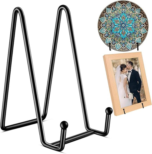 3Pack 6" Plate Stands for Display,Metal Plate Holders Display Stands Can Be Used for Picture Stand,Book Stands for Display,Plate Display Stands,Easel,Photo Frame Stands,Plaque Stands,Desktop Stand