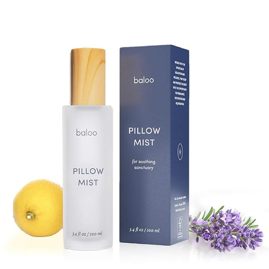 Baloo Pillow Mist | Natural & Calming Sleep Spray with Lavender & Bergamot | for Pillows, Linen & Bedding | Relaxing Aromatherapy for Sleep | 100ml