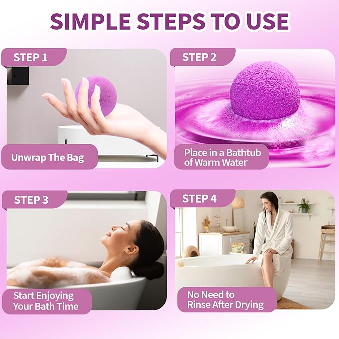 Bath Bombs 24-Pack Christmas Stocking Stuffers for Teen Girls for Women Mom Her Set, Aromatherapy Bubble Bath, Handmade Natural & Organic, Spa Relaxing Birthday Gifts for Men, White Elephant Gifts