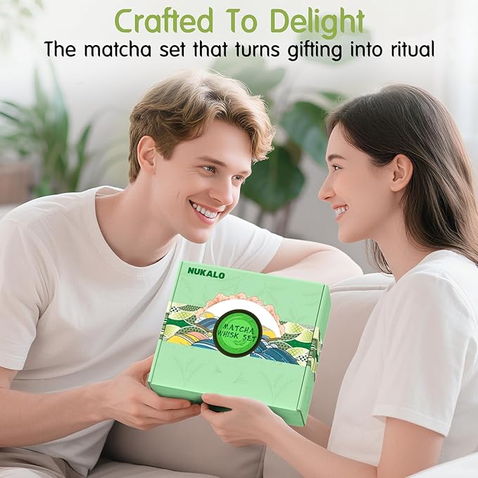 Matcha Whisk Set Matcha Kit: Ceramic Matcha Bowl, Matcha Whisk Holder, Bamboo Whisk(Chasen), Bamboo Scoop, 4Pcs Matcha Tea Set for Matcha Lover, Family Christmas Birthday Gift (Pink)