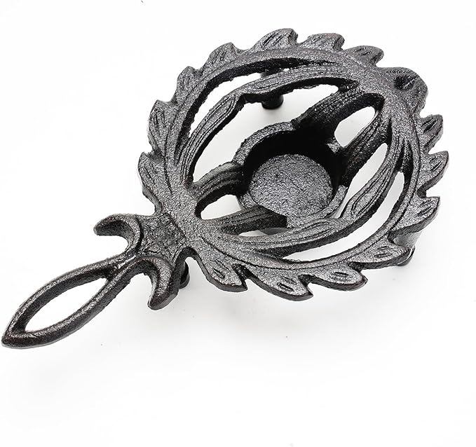 Sungmor Cast Iron Tealight Warmer with Pretty Flame Shape Design, Functional Table Trivet Candle Holder for Warm Dishes, Pots, Soups, Milks, Teas, Coffee, Great Heater for Melt Butter, Sealing Wax
