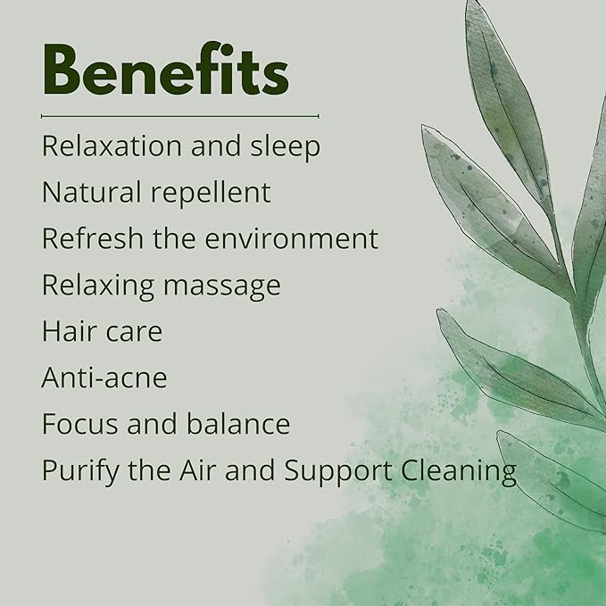 Lemon Eucalyptus Essential Oil (Corymbia Citriodora) | Pure Citrus-Herbal Aroma for Diffusers & Fresh Ambiance | Undiluted, 100% Pure (Pack of 2/1.0 Fl Oz Each)