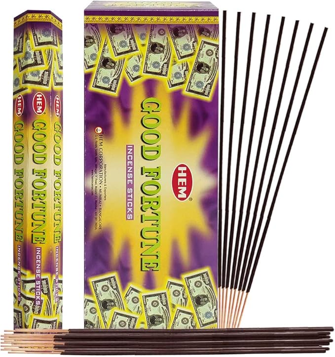 Good Fortune Incense Sticks and Incense Stick Holder Bundle Insence Insense Hem Incense Sticks