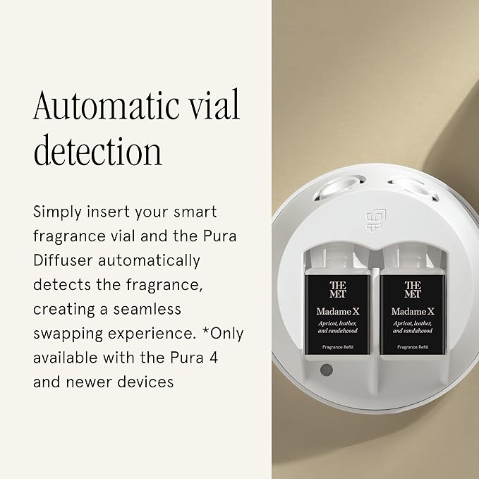 Pura & The Met Home Scent Refill - Smart Home Air Diffuser Fragrance - Up to 120-Hours of Luxury Fragrance - Household Essential - Clean & Safe Diffuser - Single Refill, Madame X
