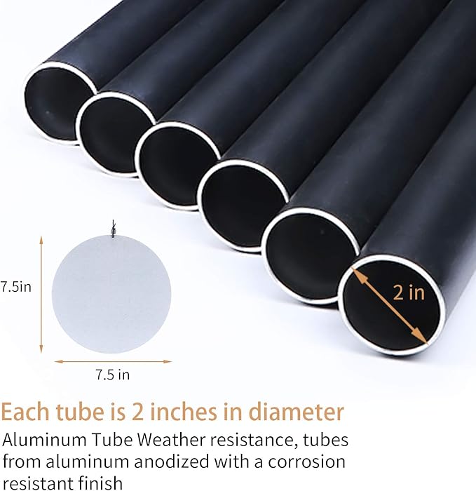 Taman Large Wind Chimes, 66” Wind Chimes for Outside Deep Tone Memorial Sympathy with 6 Tuned Tubes Gifts for Patio Balcony Garden Yard Home Decor