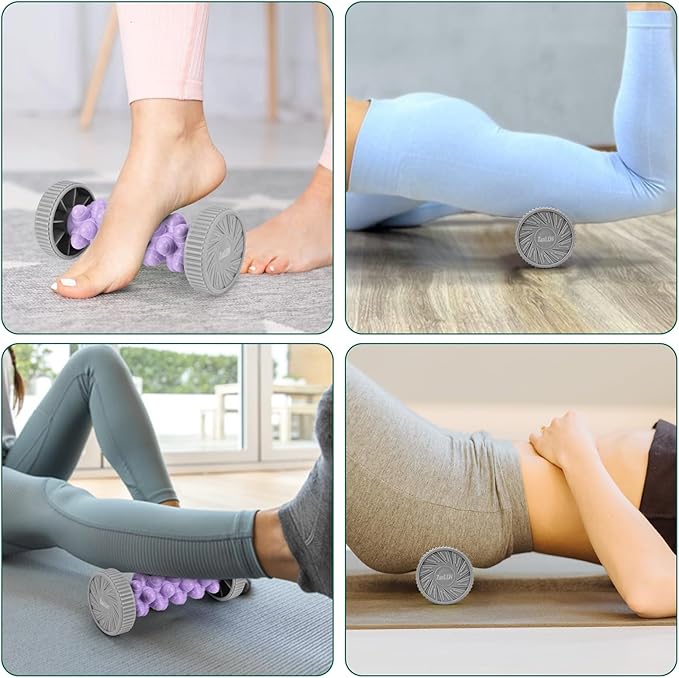 Foot Roller for Plantar Fasciitis Relief, Manual Deep Tissue Foot Massager for Circulation and Pain Relief, Reflexology Trigger Point Therapy Feet Massage Roller Tool for Arch or Heel Recovery