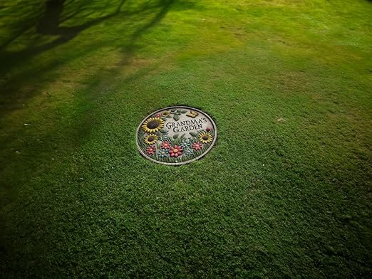 VEOJEIN Grandma's Garden Stepping Stone 9.45’ Durable Garden Décor with 3D Hand-Painted Sunflower Design – Gift for Grandma, Mom, Wife, Mother’s Day, Christmas, Birthdays