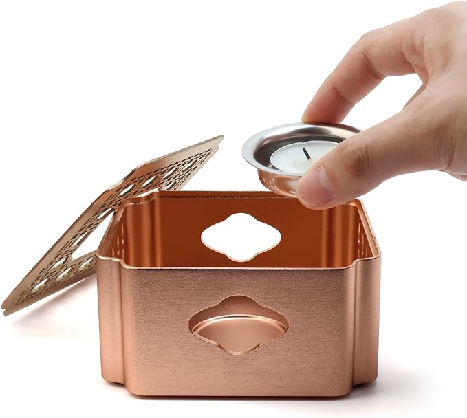 Unique-Design Tea Warmer, Detachable Teapot Warmer Base, Small Heater for Tea, Coffee, Milk, and Wax Melts, Includes Tealight Holder