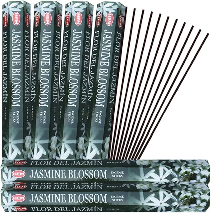 Jasmine Blossom Incense Sticks and Incense Stick Holder Bundle Insence Insense Hem Incense Sticks