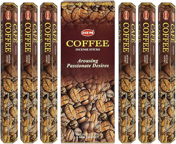 Coffee Incense Sticks and Incense Stick Holder Bundle Insence Insense Hem Incense Sticks