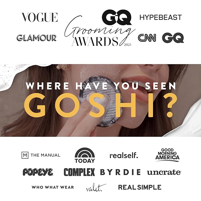 GOSHI Exfoliating Complexion Pads - Reusable, Rapid-Drying, Soft Exfoliating Face Scrubber for All Skin Types - Blue - Made in Japan