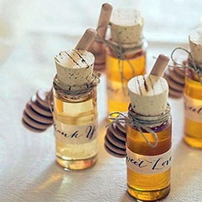 Wooden Honey Dipper Stick Collecting Dispensing Drizzling Jam Portable Wedding Party (8cm, 30)