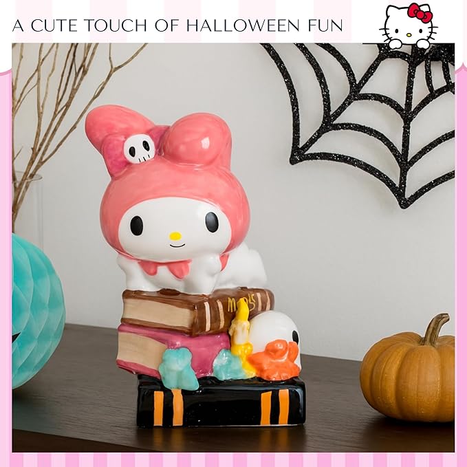 Blue Sky Clayworks My Melody Spooky Library Figurine, 5.5" L x 4.75" W x 7.125" H Created