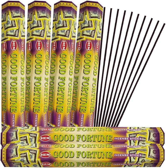 Good Fortune Incense Sticks and Incense Stick Holder Bundle Insence Insense Hem Incense Sticks