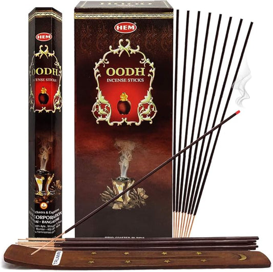 Oud Incense Sticks and Incense Stick Holder Bundle Insence Insense Hem Incense Sticks