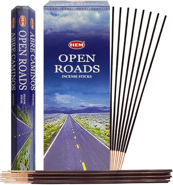 Open Roads Incense Sticks and Incense Stick Holder Bundle Insence Insense Hem Incense Sticks