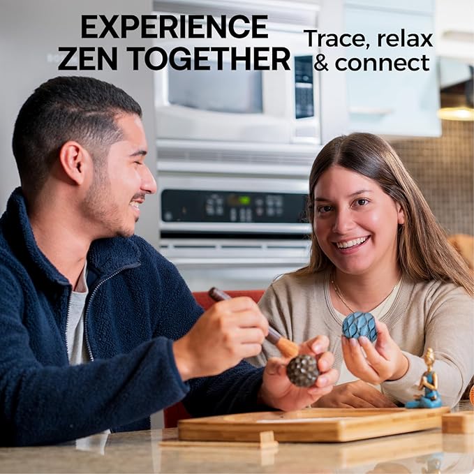 Zen Garden for Desk - 11" Bamboo Sand Tray Therapy Kit | Meditation Gift | Sensory-Based Wellness Tool for Mindfulness & Emotional Support | Zen Decor