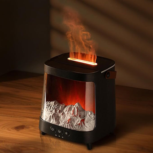 Essential Oil Diffuser for Home, Bedroom Humidifiers, Air Scent Aroma Aromatherapy Ultrasonic Machine Timer Small Mini difusor de Aromas para casa Living Room Office Decor Gifts Fireplace Aurora