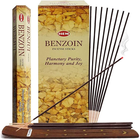 Benzoin Incense Sticks and Incense Stick Holder Bundle Insence Insense Hem Incense Sticks