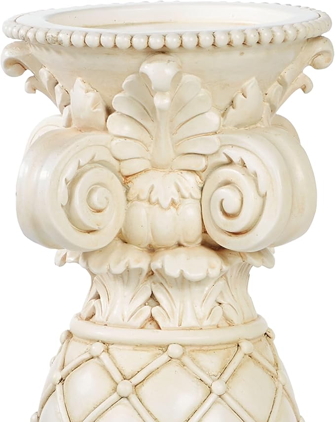 Corinthia Classical Style Candleholder Set of Two Antique Ivory Set of 2