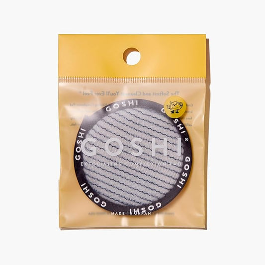 GOSHI Exfoliating Complexion Pads - Reusable, Rapid-Drying, Soft Exfoliating Face Scrubber for All Skin Types - Grey - Made in Japan