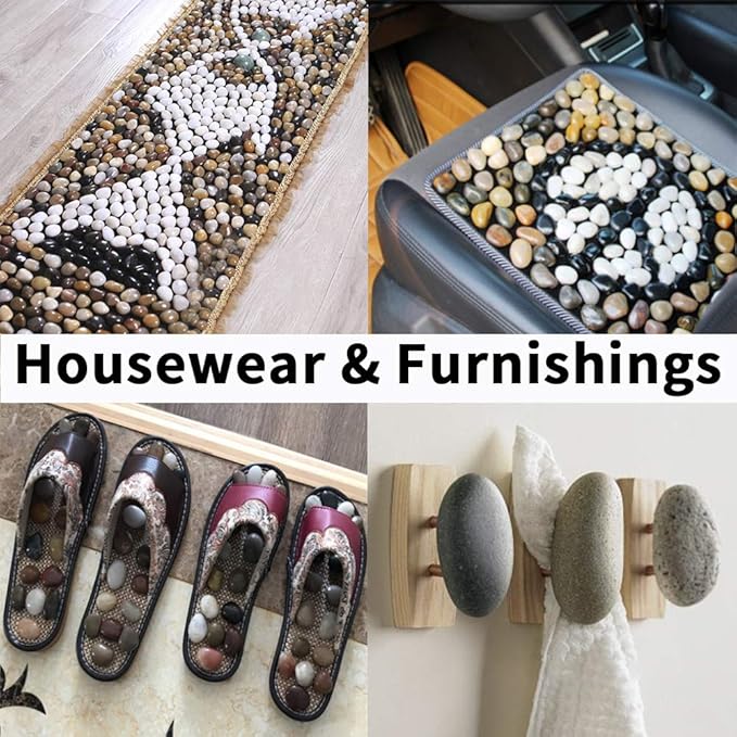 Pebbles Polished Gravel, Natural Polished Mixed Color Stones, Small Decorative River Rock Stones 2 Pounds (32-Oz)