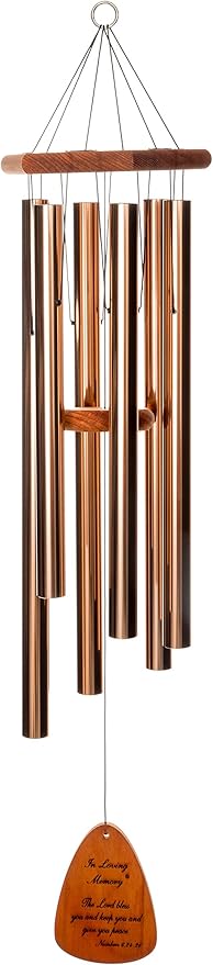 In Loving Memory 30-inch Windchime, Bronze w/The Lord Bless You and Keep You…