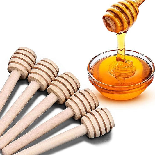 Wooden Honey Dipper Stick Collecting Dispensing Drizzling Jam Portable Wedding Party (8cm, 30)