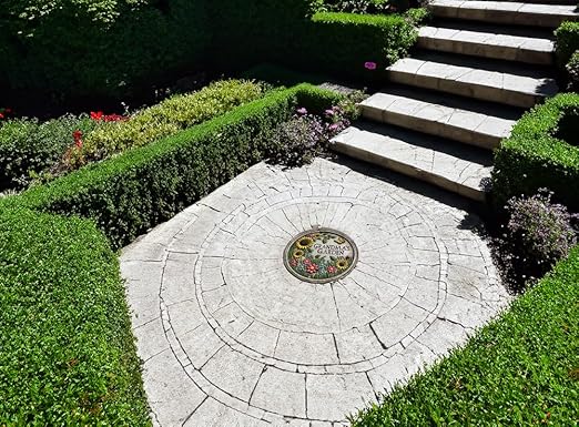 VEOJEIN Grandma's Garden Stepping Stone 9.45’ Durable Garden Décor with 3D Hand-Painted Sunflower Design – Gift for Grandma, Mom, Wife, Mother’s Day, Christmas, Birthdays