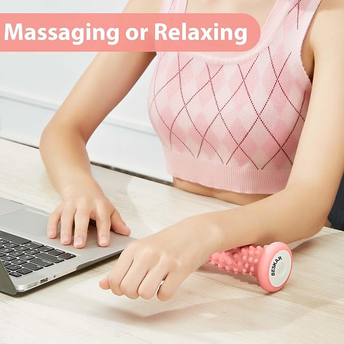 BESKAR Foot Massage Roller for Plantar Fasciitis Relief, Portable Reflexology Tool Pressure Point Massage Rollers, Deep Tissue Massages for Relieving Feet Arch Heel Pain, Myofascial Pain Syndrome