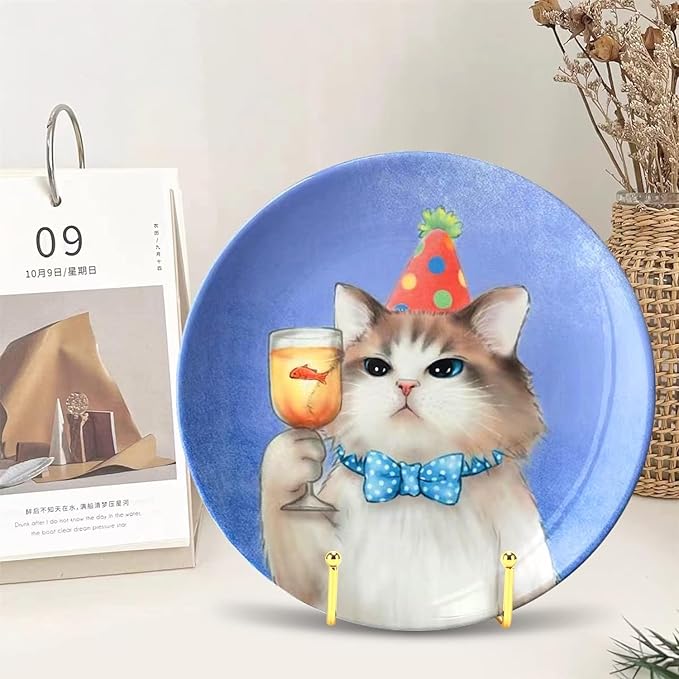 3 Pack 8 Inch Plate Stands for Display, Plate Holder Display Stand, Picture Frame Stand Black Metal Frame Holder Stands for Book,Small Easel,Decorative Plate,Photo and Platter,Tabletop Art-gold