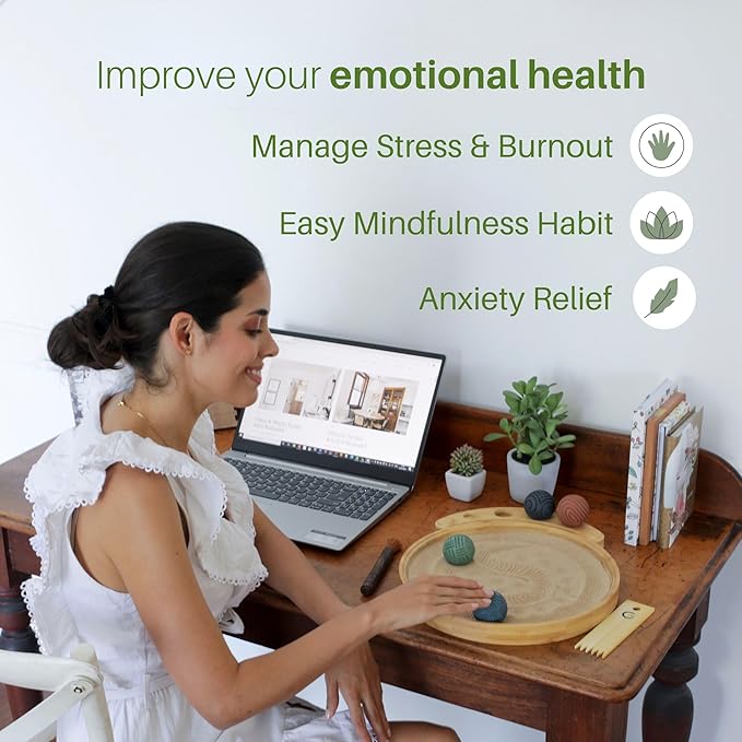 ENSO SENSORY Japanese Zen Garden Kit for Desk – 12” Bamboo Sand Garden Zen Décor | Meditation Gift | Sensory Therapy Tool for Mindfulness & Emotional Wellness