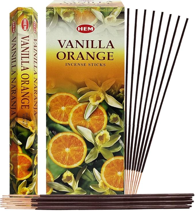 Vanilla Orange Incense Sticks and Incense Stick Holder Bundle Insence Insense Hem Incense Sticks