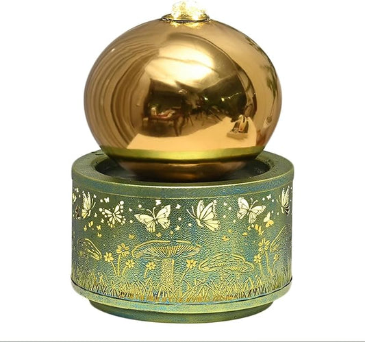 Tabletop Water Fountain Waterfall Fountain with Lights Automatic Pump - Automatic Pump, Home Kitchen Office Decoration Modern Design Style Blue